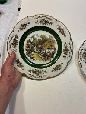 Lot of 2 VTG Ascot Service Plate Wood & Sons England Alpine White Ironstone Coll